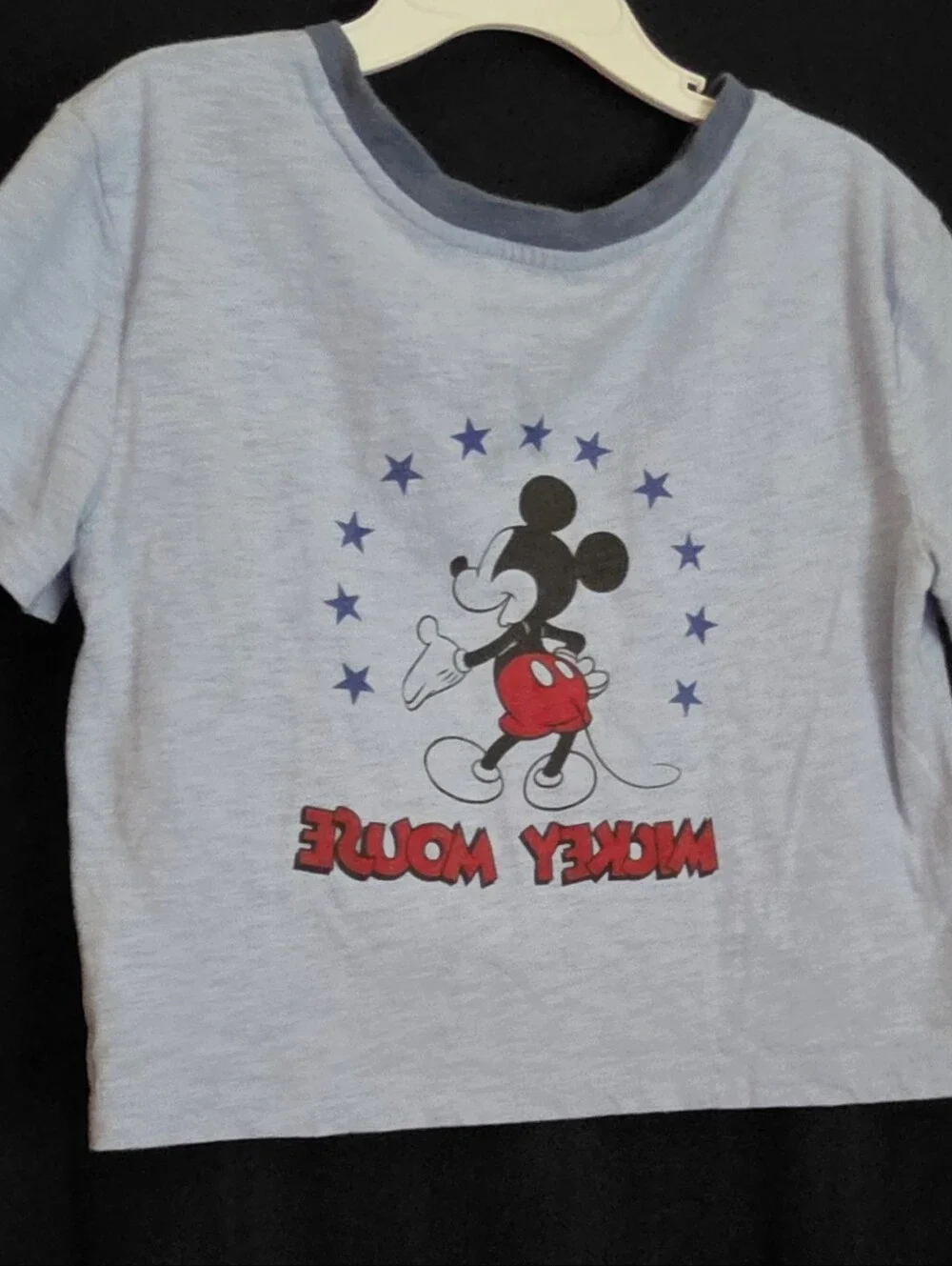 🛍$8 Ea-3/$15🛍GAP Kids Small Disney Blue Heather Mickey Mouse Graphic Tee